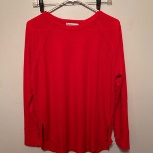 Zenana Red Long-Sleeve Thermal Top